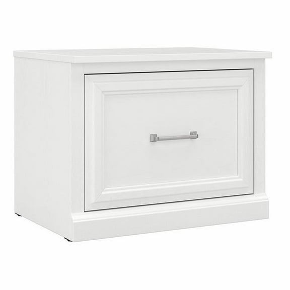 Maklaine Engineered Wood 24W Small Shoe Bench with Drawer in White Ash