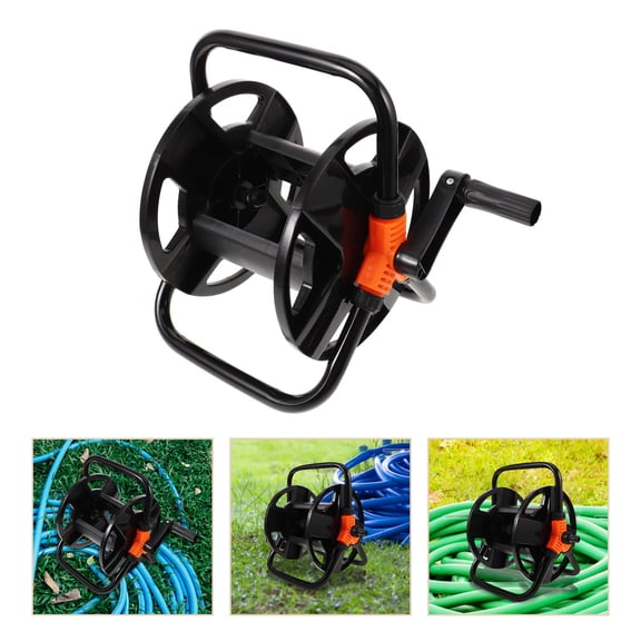Luxshiny Garden Hose Storage Holder Plastic 1Set Hose Reel Cart For Outdoor Gardening