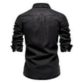 thumbnail image 4 of zfhfof Mens Pearl Snap Denim Shirt Long Sleeve Slim Fit Jean Shirt for Men Button Down Fall Fashion Causal Work Shirts, 4 of 9