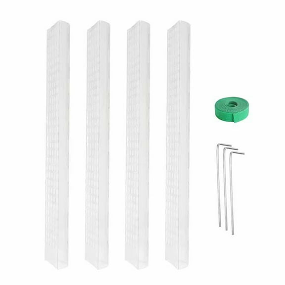 Plastic Moss Poles for Climbing Plants, 4 Pcs 24 Inch Plant Support Stakes, Semi-Cylindrical Design for Monstera, Train Plants Upwards with Sphagnum Moss