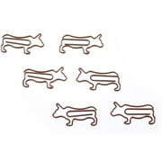 25 Count Brown Cow Shaped Paper Clips, Cow Lover Cute Gifts, Office Supplies, Desk Organization