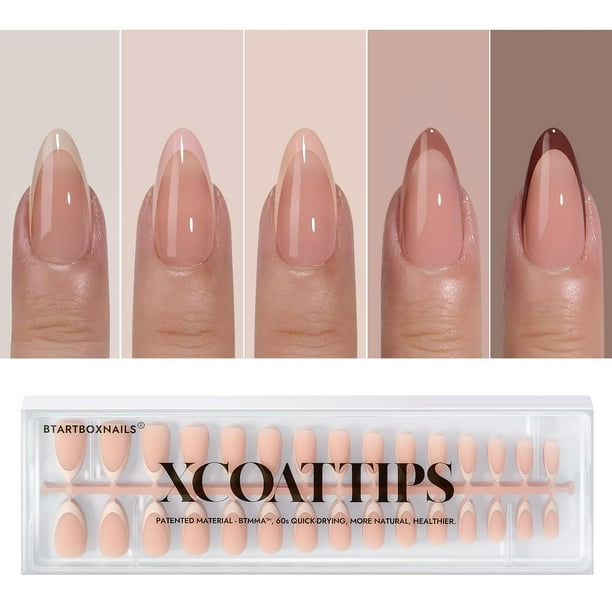 Presiona las uñas btartboxnails XCOATTIPS French Gel Skin Tone
