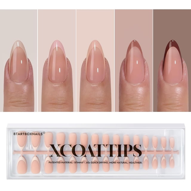 Presiona las uñas btartboxnails XCOATTIPS French Gel Skin Tone