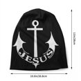 thumbnail image 3 of Gorros de ancla de Jesús para hombres y mujeres, gorros de punto, gorros de Hip Hop, gorros católicos, gorros de Navidad, Unisex, adultos, Invierno, 3 of 4
