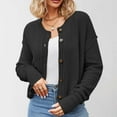 thumbnail image 5 of Women'S Cardigan Sweaters Knitted Button Up Light Black Sweaters for Women Cozy Sweaters Winter Outfits Casual Outfits for Women, 5 of 5