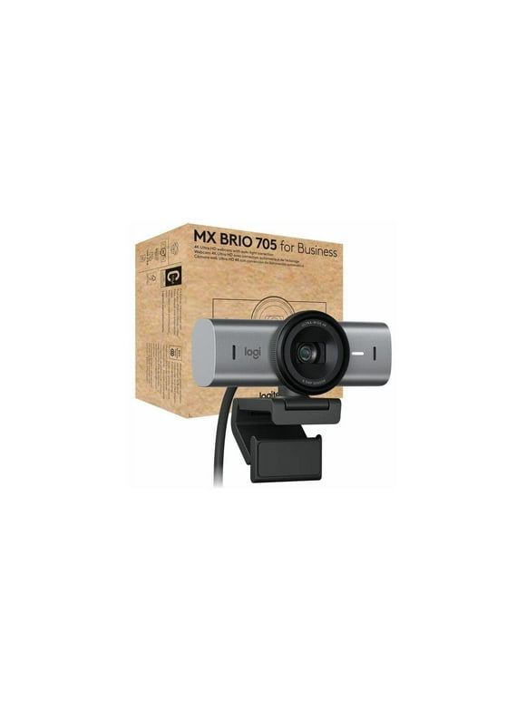Logitech BRIO 705 Webcam - 8.5 Megapixel - USB Type C - 4K - 4096 x 2160 Video - STARVIS Sensor - Auto-focus - 90 Angle - Clip - 4x Digital Zoom - Microphone - Windows 10, macOS 10.15