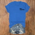 thumbnail image 6 of Dorinao Mama Shirts for Women Short Sleeve Love Letter Printed Graphic Mom Tee Tops, Blue, XL, 6 of 9