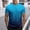 Blue, variant on Mens Tshirt Short Sleeve Crew Neck T-shirts For Men graident Breathable Summer Tees For Men Green