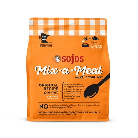 Sojos Mix-a-Meal Original Recipe Pre-Mix Dry Dog Food, 2.5 Pound Bag
