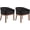 Charcoal Gray-1, variant on Mid Century Modern Dining Chairs Set of 4, Upholstered Linen Fabric Dining Room Chairs with Arms and Solid Wood Legs, Comfy Barrel Accent Chairs for Dining Room, Living Room, or Cafe, Charcoal Gray