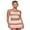 Orange, variant on LMLYSoH Women Summer Outfit Horizontal Striped Knit 2 Piece Set Sleeveless Spaghetti Strap Cami Top and Mini Skirt