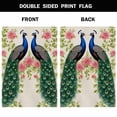 thumbnail image 2 of Bandera de jardín AOYEGO con rosas de pavo real, 70 x 100 cm, doble cara, 2 of 5