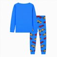 thumbnail image 6 of NOLDARES Enfants Toddler Long Sleeve Cartoon Pattern Pajamas Soft Kids Fall Winter Pijama(M531-Blue), 6 of 6
