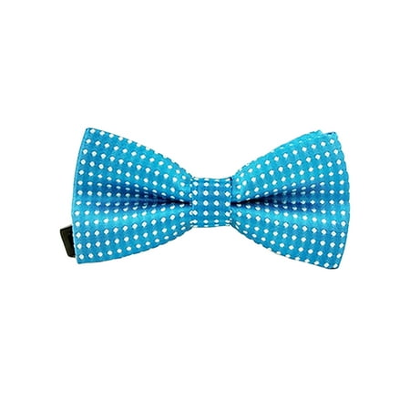 Boys Blue Polka Dot Pre-Tied Bow Ties for Formal (Best Tie Knot For Formal Event)