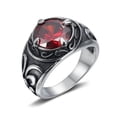 thumbnail image 2 of Handcrafted Stainless Steel Celtic Signet Ring with Stone Beowulf Regalia Design Perfect Jewelry Ring Gift for Men and Women Central Stone Accent, 2 of 2