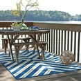 thumbnail image 3 of HomeRoots 507310 6 x 9 ft. Navy Geometric Stain Resistant Indoor & Outdoor Rectangle Area Rug, 3 of 5