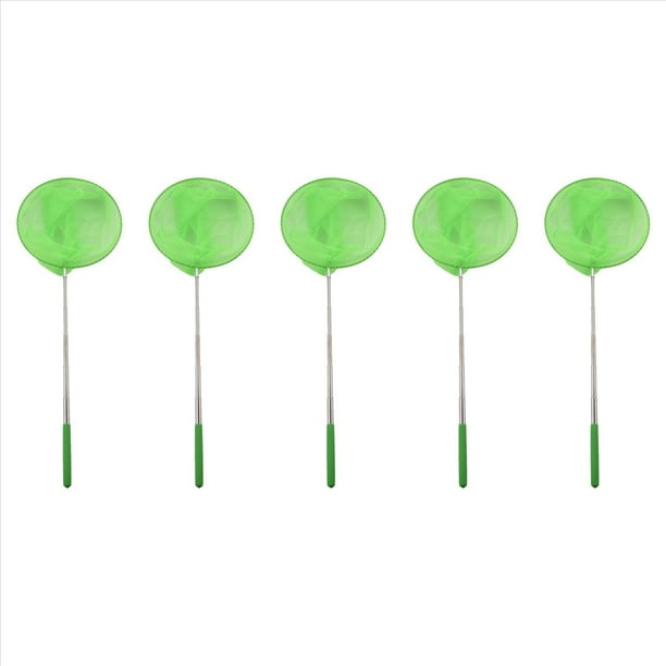 5X Atrapar Al Aire Libre Atrapar Mariposa Red de Pesca Bolsa de Acero Inoxidable Telescópico Herramienta de Red de Pesca Telescópico Portátil Atrapar Portátil Atrapar Red - Verde