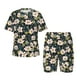 thumbnail image 1 of Fotbe Flowers Pijama Estampada de 2 Piezas para Niños – Ropa de Dormir de Manga Corta Cómoda para Niños y Niñas, Camiseta y Shorts de Algodón-Large, 1 of 6