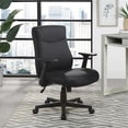 thumbnail image 3 of Mid-Back Managers Office Chair with Flip Up Arms in Black Faux Leather, 3 of 11