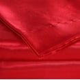 thumbnail image 5 of Belles & Whistles Satin Charmeuse Silky Sheet Set, Red, Queen, 5 of 6