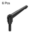 thumbnail image 3 of Uxcell 6 Pack M10 x 30mm Male Threaded Stud Adjustable Clamping Lever Handle Bolt Knob Black, 3 of 6