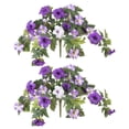 thumbnail image 2 of 2Pcs Faux Petunia Outdoor Flowers, No-Fade Artificial Plants for Garden, Balcony, Porch or Indoor Home Decoration Purple, By VINOIC, 2 of 9