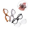 thumbnail image 6 of WEUVEB Novelty Glasses Mini Doll Glasses Plastic Black Frame with Transparent Lens 4pcs, 6 of 8