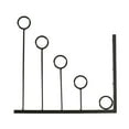thumbnail image 3 of Iron Clothes Display Rack Coat Robe 5 Ring Holder Rack Wall Hanger Mount Hook Show Shelf Hook, 3 of 8