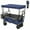 Dark Blue, variant on Lisonu Collapsible Wagon Cart with Canopy & Mosquito Net, 480 Lbs Heavy-Duty Folding Utility Wagon, 7" All-Terrain Wheels, Steel Frame for Camping, Beach, Sports, Dark Blue