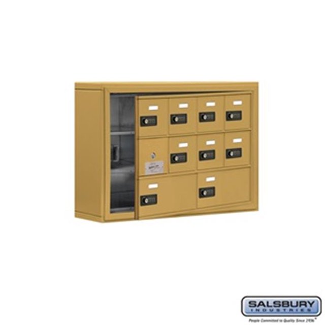 SalsburyIndustries 19135-10GSC Cell Phone Storage Locker With Front Access Panel - 3 Door High Unit, Gold