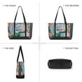 thumbnail image 6 of FORMRS Canvas Laptop Tote Bag for Women with 15.6" Computer Compartments Shoulder Handbag, Pink Door, 6 of 7