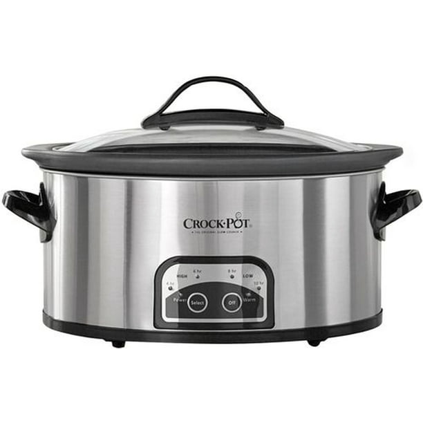 Crock-Pot® - 6qt Slow Cooker - Stainless Steel - Walmart.com - Walmart.com
