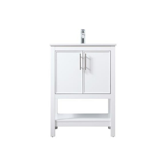 24 in. SIngle Bathroom Vanity, White