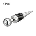 thumbnail image 3 of Unique Bargains Bouchons d'Étanchéité pour Bouteilles de Vin Réutilisables de Forme Conique Argent 4Pack, 3 of 6