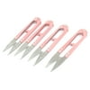 Unique Bargains 4pcs Trimming Tailor Sewing Craft Yarn Stitch Shear Spring Scissors Cutter Pink