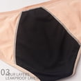 thumbnail image 4 of Lxkfashion Period Underwear for Women Menstrual Panties Cotton Postpartum Easy Clean Teens Brief, L, 4 of 6