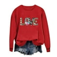 thumbnail image 4 of YOIAVAIOY Women Love Graphic Sweatshirt Long Sleeve Crew Neck Pullover Casual Print Valentine's Day Sweatshirts Red M, 4 of 5
