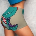 thumbnail image 4 of Fotbe Cool Dino Playing Skateboard Shorts Sin Costuras – Shorts Deportivos de Cintura Alta para Mujer, Elásticos para Gimnasio, Yoga, Running o Ciclismo-Large, 4 of 8