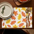 thumbnail image 4 of Fall Placemats Set of 6, Machine Washable Durable Linen Table Mats with Rustic Pumpkin and Harvest Pattern, Heat Resistant Autumn Thanksgiving Dining Placemats for Family Gathering, 4 of 5