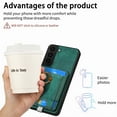 thumbnail image 4 of Nalacover 2-in-1 Magnetic Case for Samsung Galaxy S22 Plus, Back Wallet Case with Detachable Card Holder Ring Stand Cover for Samsung Galaxy S22 Plus, Vintage PU Leather Shockproof Case - Green, 4 of 11