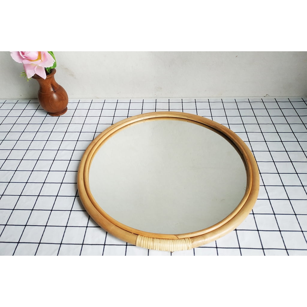 Buy HGYCPP Rattan Circle Wall Mirror 16 Inch Round Dressing Mirror for