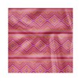 thumbnail image 1 of Ethnic Decorative Napkins Set of 4, Bi-color Design Geometrical Ornamental Traditional Motif Folk Art, Silky Satin Fabric for Brunch Dinner Party, 12", Dark Magenta Marigold, by Ambesonne, 1 of 2