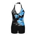 thumbnail image 4 of Kctiaxy Womens Bathing Suits Oversized Slim Fitting V Neck Bathing Suits Casual Print Padded Sports Bathing Suits Beach Vacation, 4 of 7
