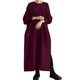 thumbnail image 1 of Gibobby Vestido de manga larga para mujer Vestido largo a la moda para mujer, vestido de sudadera con empalme con capucha(Rojo,CH), 1 of 5
