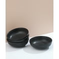 thumbnail image 4 of JoyJolt Mesa 4pc Stoneware Pasta Bowl set, 30oz - Matte Black, 4 of 8