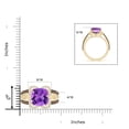 thumbnail image 4 of ANGARA Natural 3.65 Ct. Amethyst with Brown Diamond Fashion Ring in 14K Yellow Gold for Women (Ring Size: 3), 4 of 9