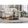 thumbnail image 5 of “Scandinavian Style Elevated Dog Bed - Mid-Size Pet Sofa with Solid Wood Legs, Bent Wood Back & Cozy Velvet Cushion (Light Grey)”, 5 of 8