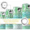thumbnail image 6 of Teal Green Boho Blackout Curtains for Bedroom/Living Room, Thermal Insulated Kitchen Curtains, Vintage Ethnic Tribe Abstract Art Grommet Darkening Window Treatment Drapes 42"x84"x2, 6 of 8