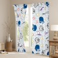 thumbnail image 4 of Homewish Kawaii Baseball Kids Black Out Curtains, Cartoon Stars Sports Gloves Curtains Pack of 2 (42x63 Each), Blue Leopard Cheetah Print Bedroom Curtains, Living Room Curtains Decor, 4 of 7