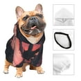 thumbnail image 3 of Goofa Giant Monster Over City Pattern Small Dog Sweater Hoodies Pet Grey Hooded Soft Fleece Sweatshirts with Pocket Fall Winter Puppy Cat Sweaters Warm Clothes-, 3 of 8